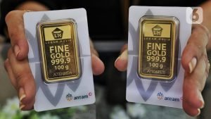 Harga Emas Antam Hari Ini Turun Jadi Rp2.645.000 per Gram