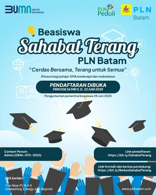 PLN Batam luncurkan program Beasiswa Sahabat Terang. (Foto: PLN Batam)