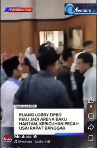 Rapat Banggar di DPRD Riau Berujung Ricuh