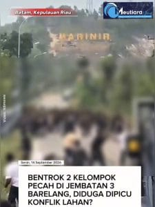 Dua Kelompok Bentrok di Stokok Barelang, Diduga Soal Lahan