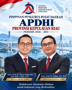 Assoc Prof Dr Alwan Hadiyanto Pimpin PPD-APDHI Kepri Periode 2026–2031
